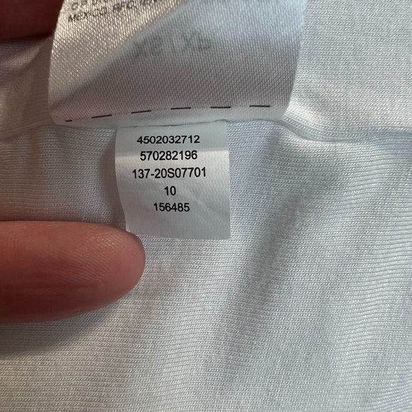 Soma Maxi Dress Women XS Navy Blue White Stripes Racerback Side Slits Sleeveless - Picture 9 of 9